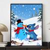Disney Diamond Painting Stitch Making Snowman DIY Diamond Art Painting Set for Home Office Decoration Handmade Gifts