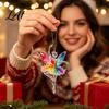 Car Rearview Mirror Charms 2Pcs Glitter Ballet Girl Keychain 2D Acrylic Hanging Pendant for Bag Backpack Sparkling Festive Party Supplies