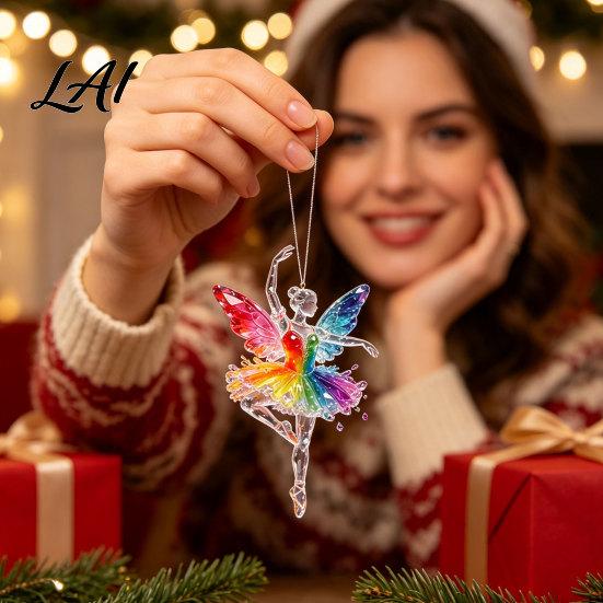 Car Rearview Mirror Charms 2Pcs Glitter Ballet Girl Keychain 2D Acrylic Hanging Pendant for Bag Backpack Sparkling Festive Party Supplies