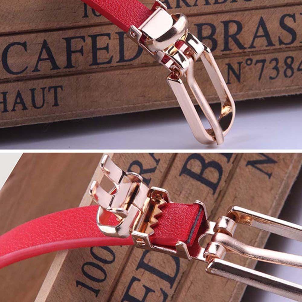 Skinny Elegant Candy Color Women Female Thin Waistband Waist Belts Dress Strap Pu Leather Belt
