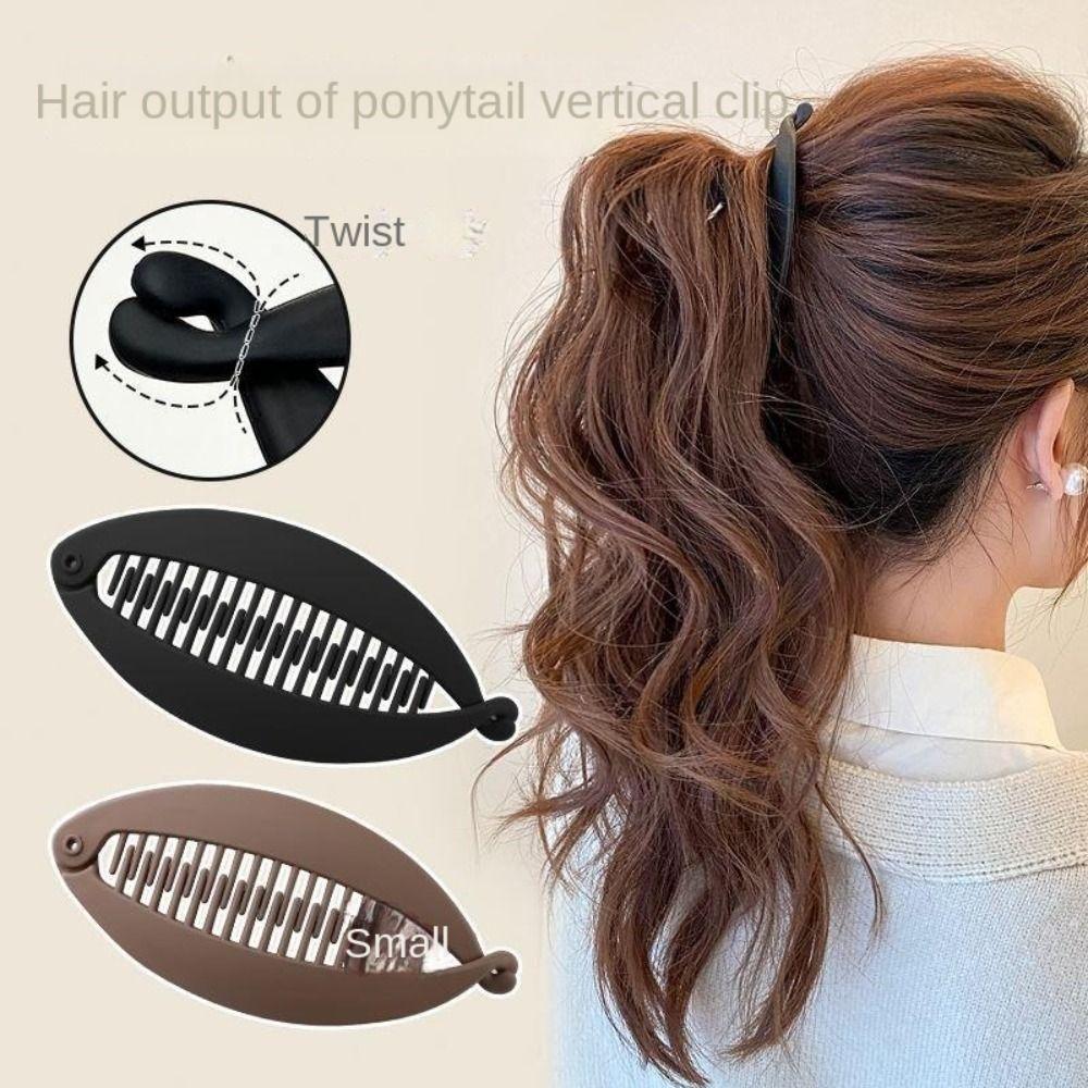 Fish Shaped Hairpin Vertical Hair Clip Matte Vintage Twist Clamp Barrettes Headdress