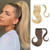 Synthetic Long Straight Wrap Around Clip In Ponytail Hair Extension Heat Resistant Pony Tail Fake Hair For Women