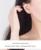 Korean Style S925 Sterling Silver Circle Earrings with Zircon Inlay – Women's Simple Studs