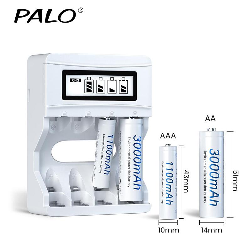 Интеллектуальный ЖК-дисплей. Зарядное устройство для аккумуляторов типа AA/AAA для Ni-Cd Ni-Mh аккумуляторов 1,2 В. Многофункциональное зарядное устройство с USB-входом.