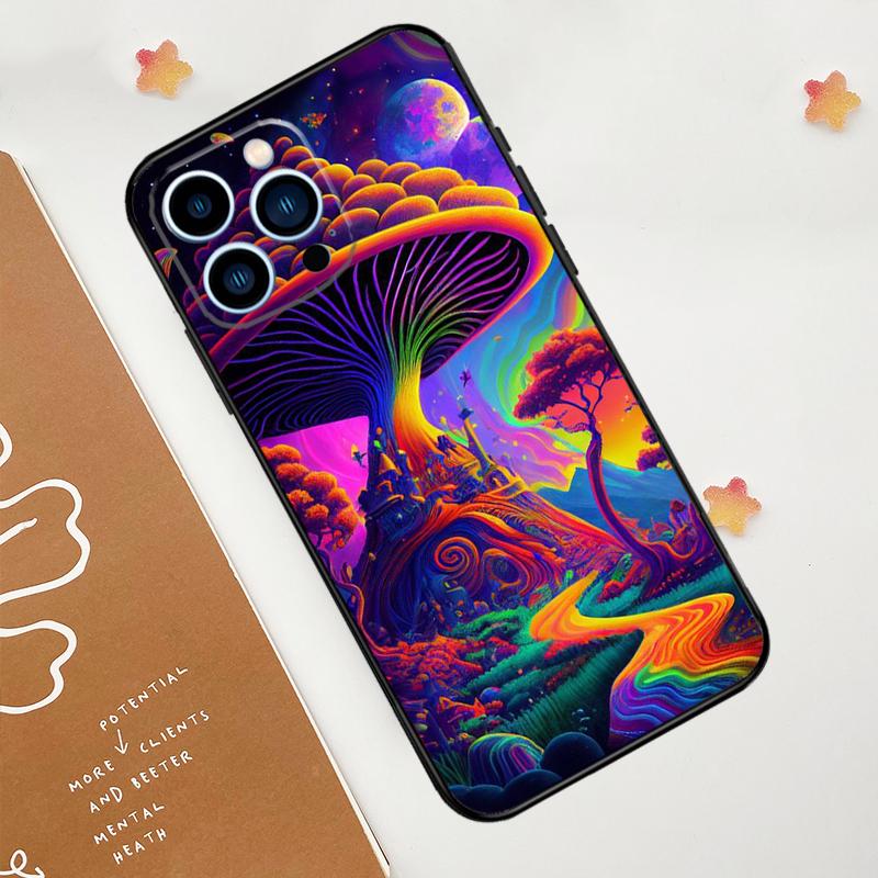 Weird Trippy Mushroom Case For iPhone 15 16 14 13 12 11 Pro Max Plus X XR XS 12 13 Mini Cover Accessories