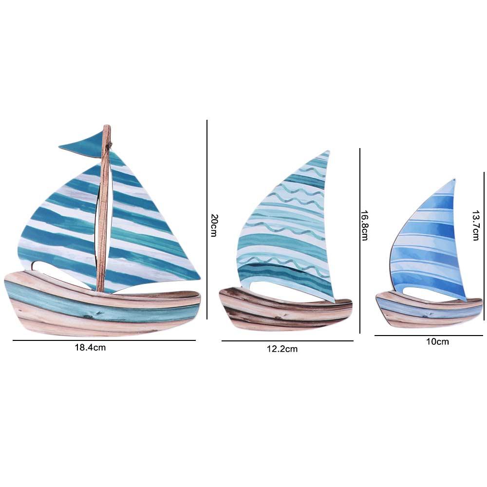 Ocean Theme Sailboat Hanging Sign Hawaiian Style Ocean Sailboat Decor For Summer Home Room