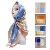 90cm Silk Scarf Women's Satin Large Square Scarf Silk Satin Shawl Cashew Print Turban Scarf