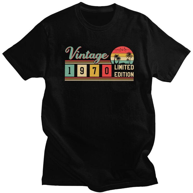 55th Vintage 1970 Limited Edition Bitrhday Gift T Shirt Men Short Sleeves 100 Cotton Tshirt Casual Tees Streetwear Tshirts