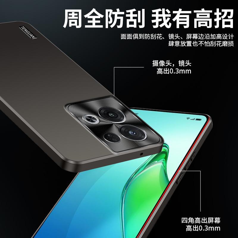 Применимо к чехлу для мобильного телефона OPPO Reno1 Pro+ новый улучшенный матовый металлический объектив чехол со всех сторон защитой от падения