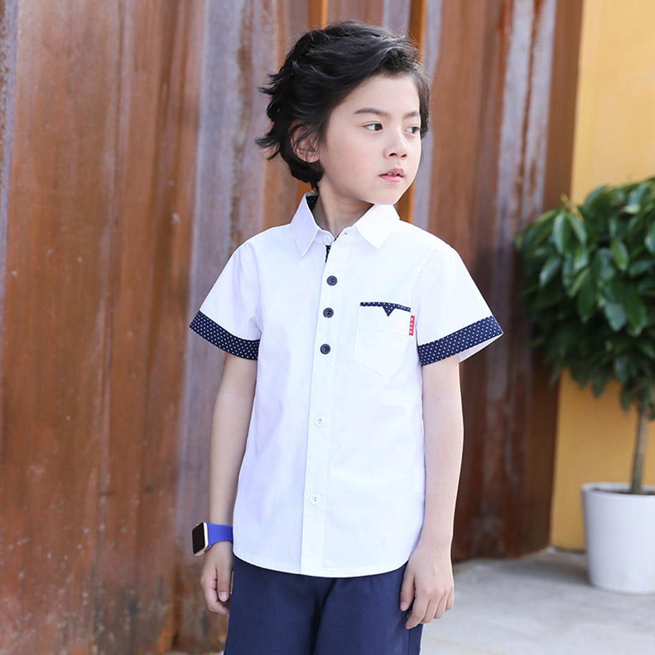 Summer Children's Short-sleeved Thin Shirts Trendy Children's Casual Half-sleeved Shirts Trendy Boys' Summer Short-sleeved Tops