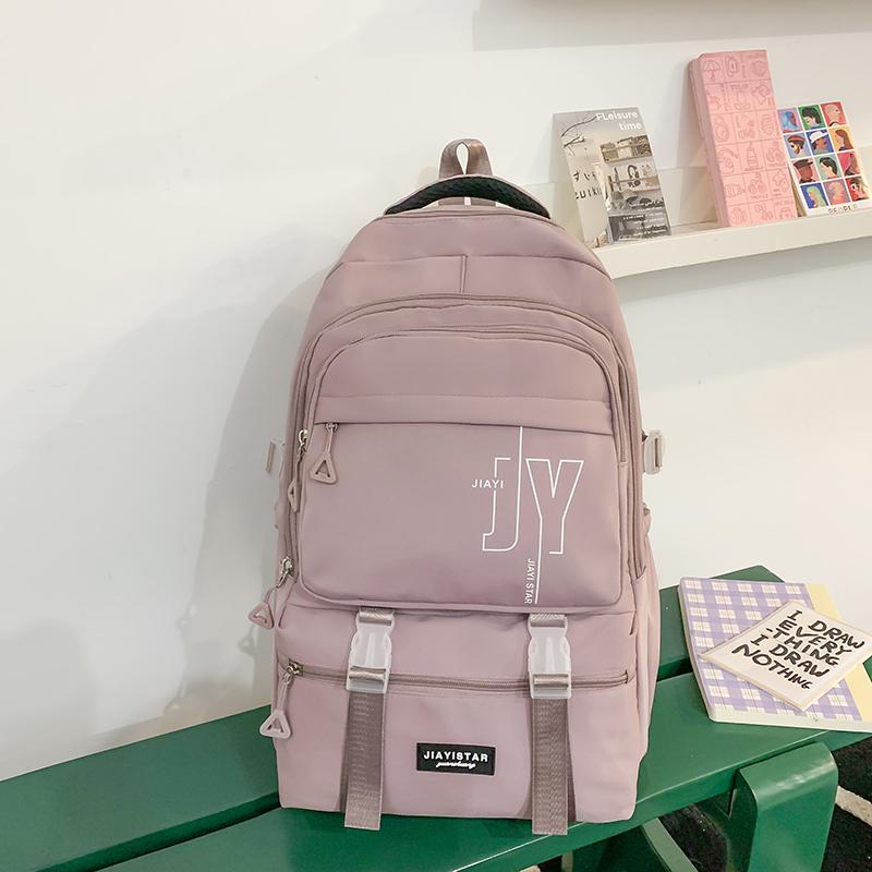 Школьный рюкзак для средней школы, женский рюкзак с буквенным принтом, большой вместимости, дорожный рюкзак