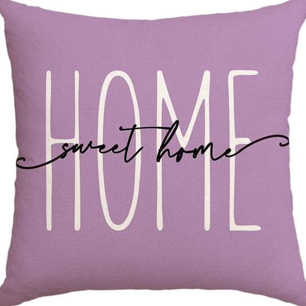 Растение и Цветок Льняная Наволочка Фиолетовая Лаванда С Принтом Подушка Чехол Наволочка Дом Диван