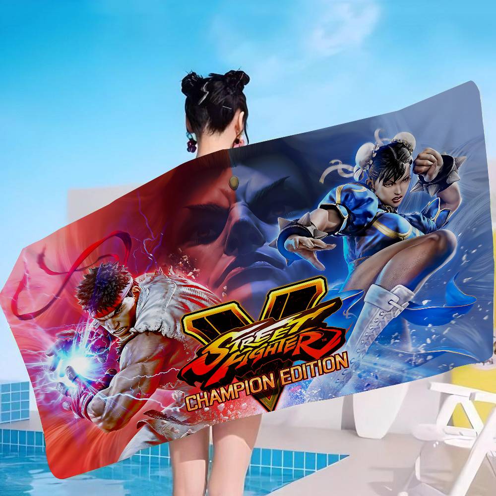 Game S-Street-F-Fighter Big Microfiber Beach Towels Quick Dry Towel Sand Beach Towels Pool Towel for Travel Swim Pool Yoga
