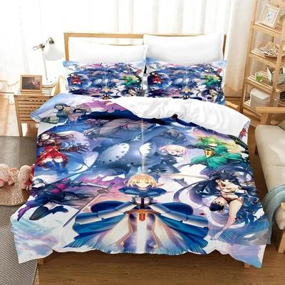 Комплект постельного белья Anime Fate Grand Order, пододеяльник, постельный комплект, пододеяльник, наволочка, одеяло размера king-size, комплект постельного белья для мальчиков и взрослых
