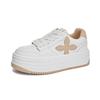 Leather little white shoes women's 2025 spring new muffin platform single shoes women's height-increasing sports women's shoes versatile shoes child