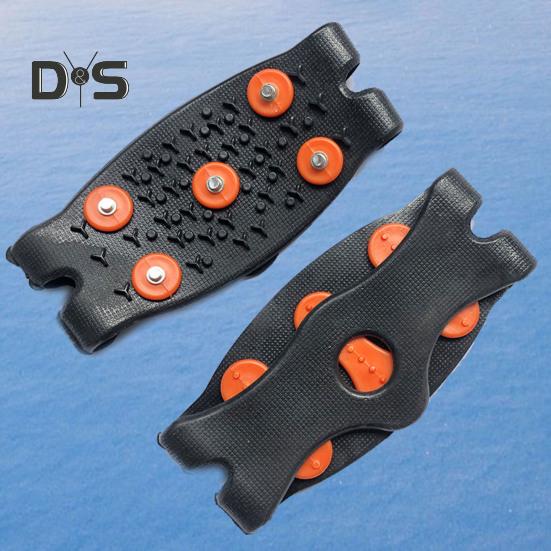 1 пара цепких захватов для льда, 5-шиповые снежные захваты, шипы для ботинок, противоскользящие кошки, чехол для лыжной обуви для походной обуви