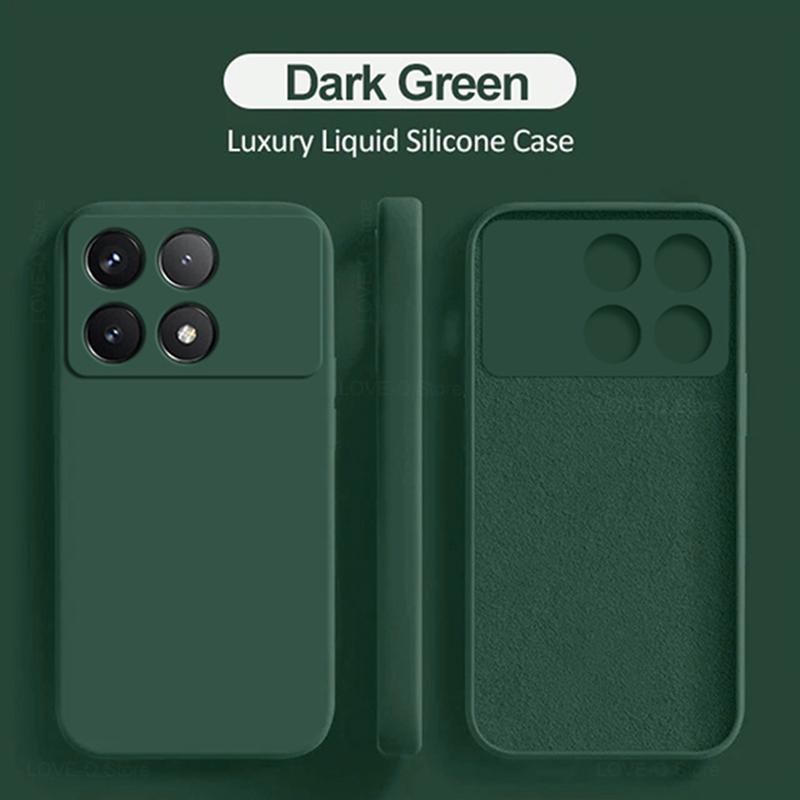 Для Poco X6 Pro Чехол Противоударный Жидкий Силикон Мягкий TPU Чехлы для Телефонов Xiaomi Poco X6 Pro 5G Poco X 6 X6Pro PocoX6 Pro Задняя Крышка