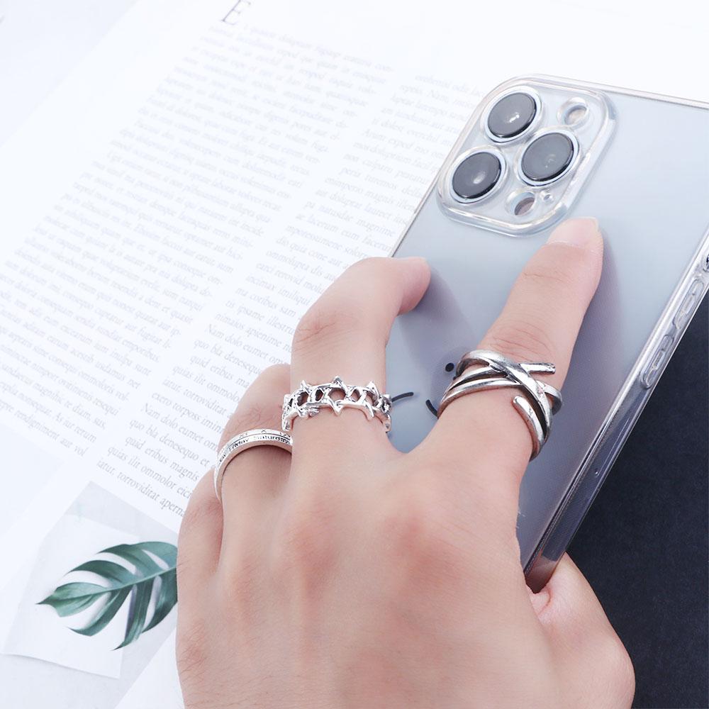 Хип-хоп кольцо для пары с римскими цифрами, открытое регулируемое кольцо, женское кольцо на палец, кольцо в корейском стиле