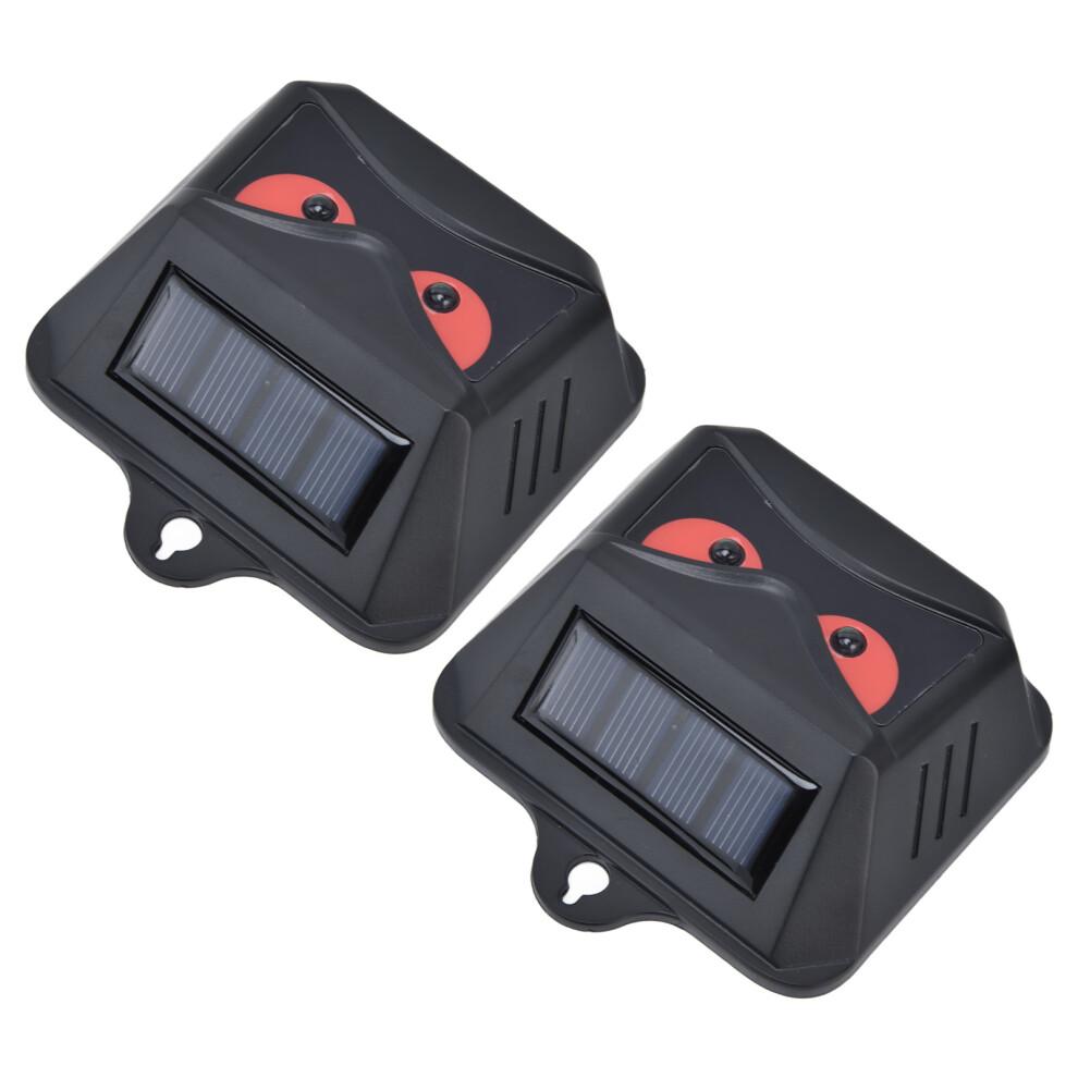 Red Strobe Animal Repellent, Weatherproof Coyote Deterrent, Automated Solar Charging Repeller for Nocturnal Animal Defense System in Gardens Orchards
