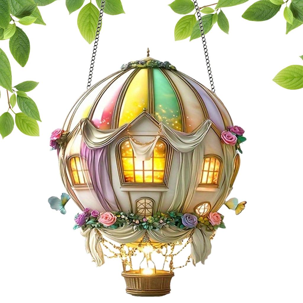 2D Плоский Акриловый Ловец Света Воздушный Шар Праздничное Оконное Подвесное Украшение для Дома