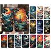 Beautifull Landscape Moon Wave Art Phone Case For Iphone 15 14 Pro Max 13 12 11 Pro Max XSMax XR 12 13 Mini 14 Plus