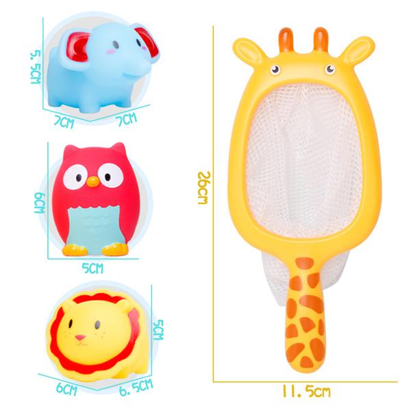4pcs Baby Bath Toys Floating Bathtub Fun Toy Sand Fishing Toy Bath Time Toys for Children Infant