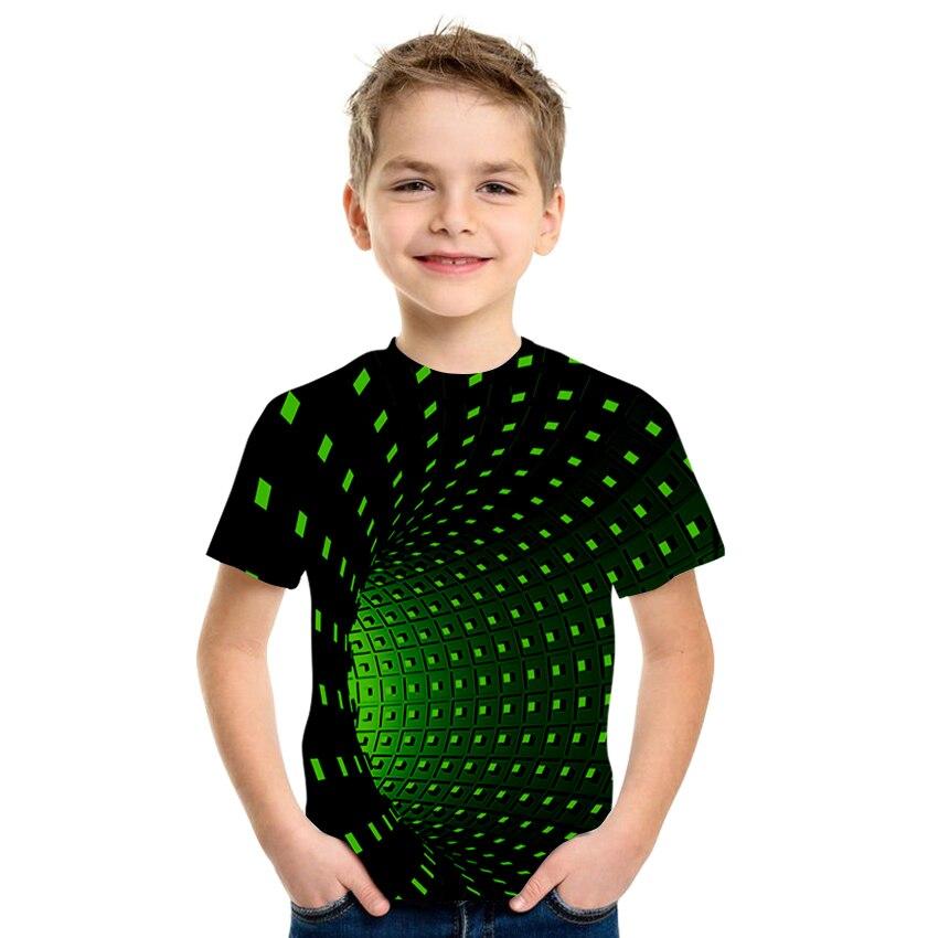 Baby Boy Cartoon Casual T-shirt Girl Abstract Fashion T-shirt Summer Short-sleeved O-neck T-shirt