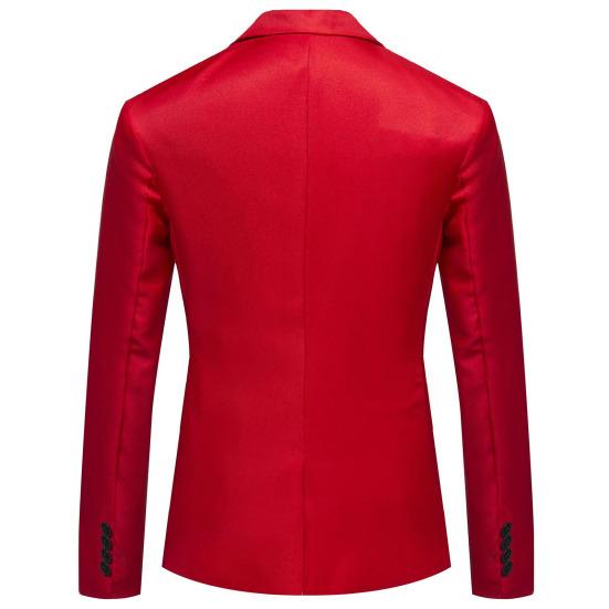 Формальный блейзер однотонный отложной воротник на одной пуговице четыре сезона приталенный карманы пиджак для костюма для свадьбы