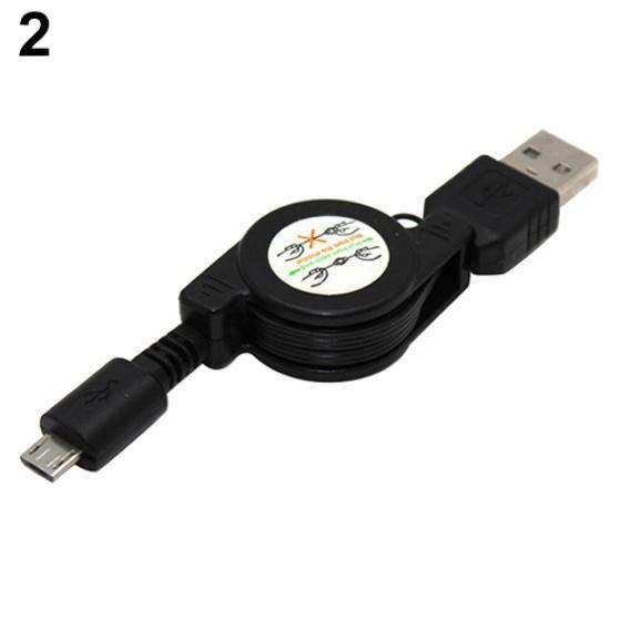 Retractable Micro USB A To USB 2.0 B Male Cable Sync Data Charger for Android
