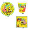 SpongeBob Theme Birthday Party Favor Supplies Keychain Sticker Slap Bracelets for Goodie Bag Fillers Classroom Reward Prizes