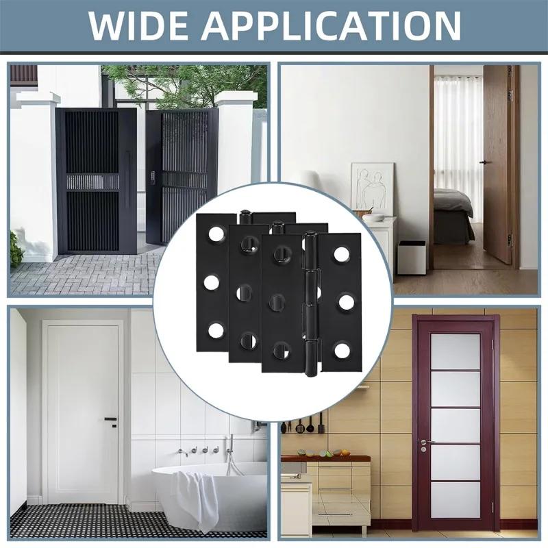 10/1 шт 2-дюймовая дверная петля из нержавеющей стали плоские петли оконные петли для шкафов дверной соединитель книжный шкаф деревянная коробка мебельная фурнитура