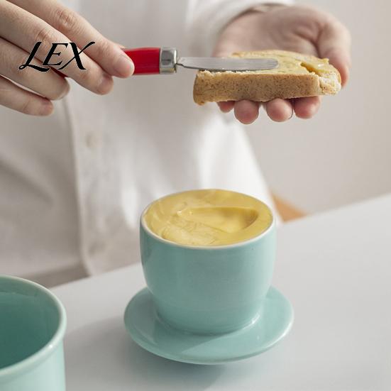 Minimalist Kitchen Decor Ceramic Butter Crock with Lid, Bell Shaped Dish, Sealed Countertop White Dish Keeper, Storage Jar for Fresh Soft & Spreadable
