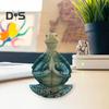 Yoga Meditation Sitting Prayer Turtle Figurine Resin Sea Turtle Statue Model Animal Sculpture Ornament Indoor Outdoor Garden Home Decoration Birthday