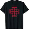 2024 Knight's Templar Jerusalem Cross Kingdom of Jerusalem Men T-Shirt Short Sleeve Casual 100% Cotton O-Neck Summer TShirt