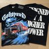 Premium Cotton Oversized Graphic Tee Men Women Skull Letter Print Washed Vintage Style Loose Fit Casual T-Shirt