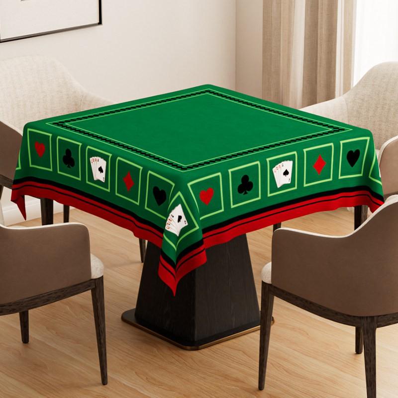 Thickened Crystal Velvet Mahjong Table Cover Dustproof Quiet Slip-Resistant 150x150cm
