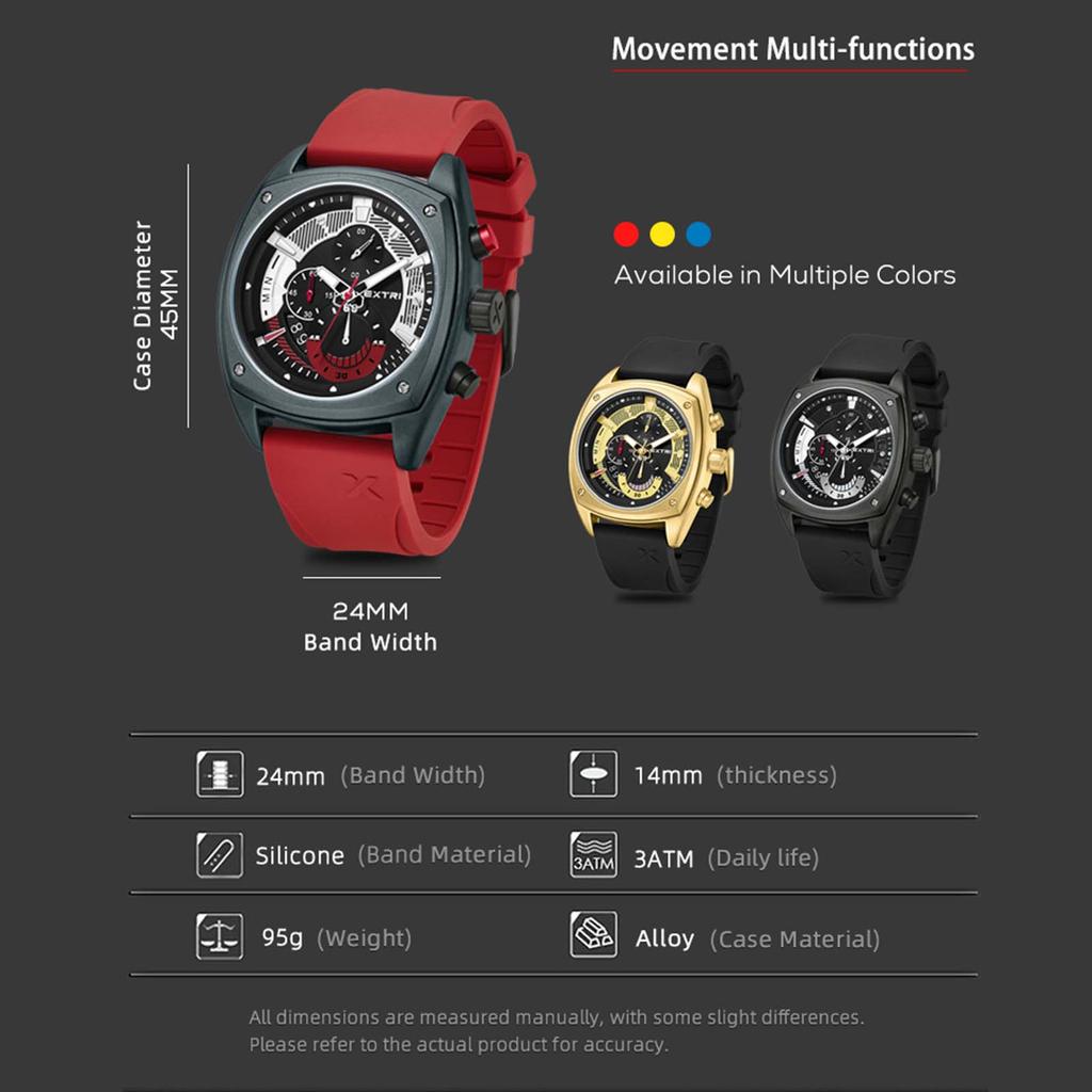 Men's Sports Watch Quartz Watch Military Watch Casual Men's Watch Analog Calendar Men's Watch Silicone Strap