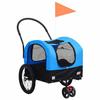 VidaXL Dog Bike Trailer and Stroller 2-in-1 Blue and Black