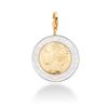 Miabella Позолота 18 карат по стерлинговому серебру Подлинная итальянская монета 500 лир Медальон Шарм Подвеска Браслет Ожерелье для женщин мужчин 925 Сделано в Италии