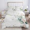 3 Pcs Single Side Printed Duvet Cover Set Queen King Size Animal Plant Flower Leaf Bedding Set Comfortable Soft Skin-Friendly