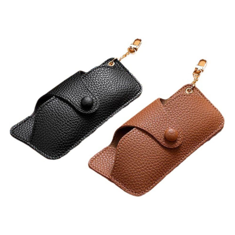 Сумка для хранения солнцезащитных очков из искусственной кожи с брелоком для очков, портативный футляр для очков для женщин и мужчин