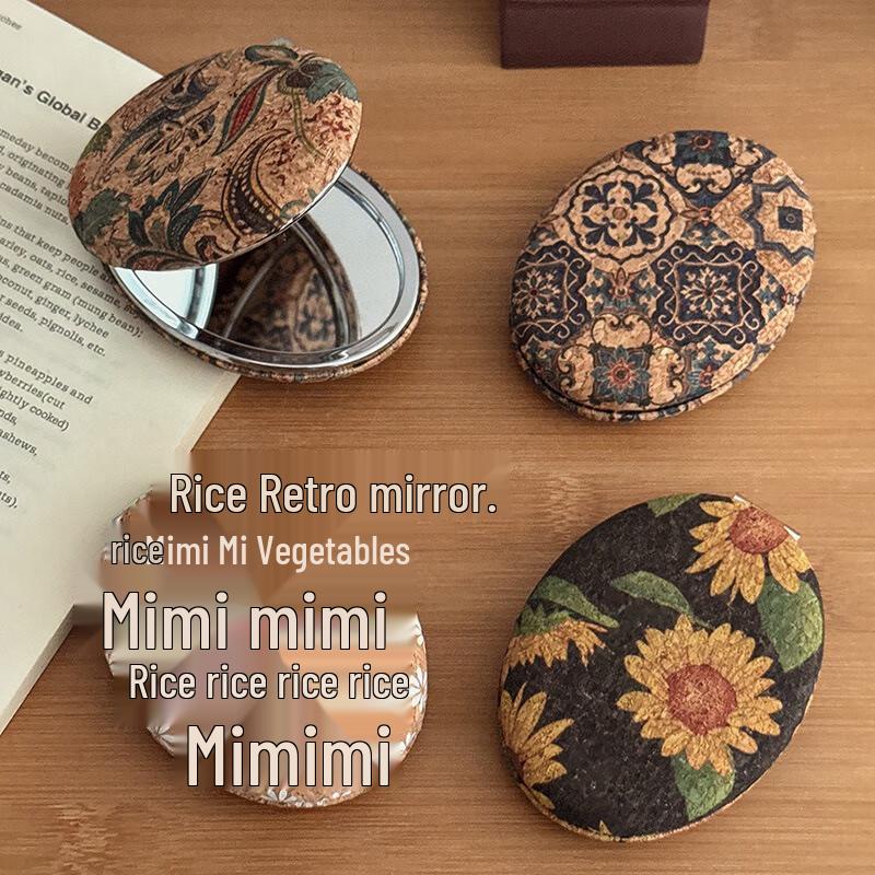 Fumede Retro Folding Double Mirror Set