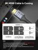 HDMI-кабель 8K 10K 2.1, 2 шт., 48 Гбит/с, высокоскоростной HDMI, 4K@120 Гц, 8K@60 Гц, HDCP 2.2 и 2.3, eARC, HDR 4:4:4 Совместимо для HDTV/PS5/Blu-ray