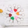 Gifts Couples Friendship Separable Heart Pendant Key Ring Building Block Keychains Key Buckle