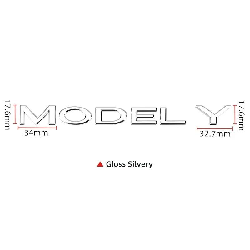Car Sticker Tesla 3D ABS Chrome Rear Trunk Logo Emblem Badge Sticker Decal Accessory For Tesla Model 3 Y Accessories