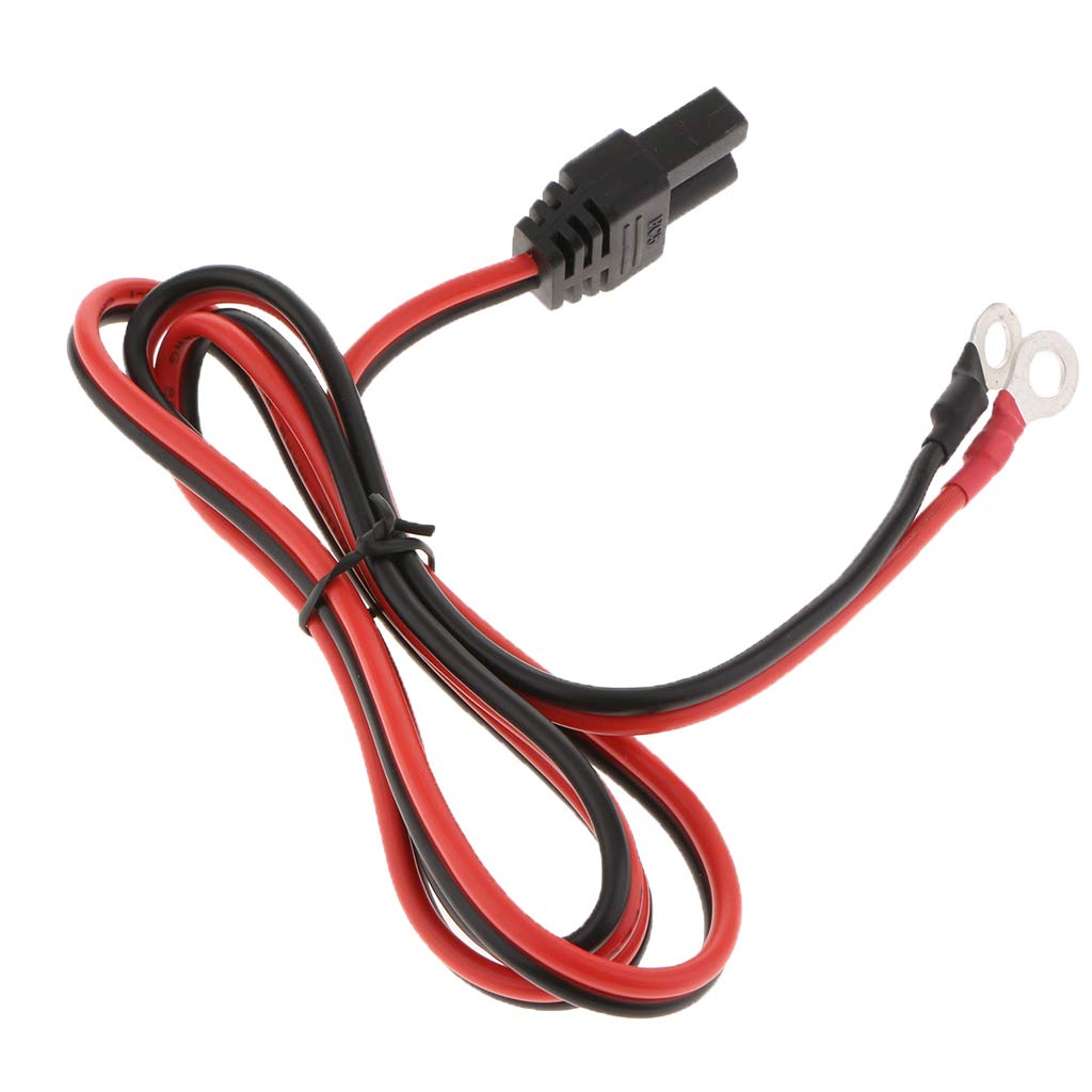 PPrettyia12-24V Car Jump Starter Emergency Power Adapter Cable EC5 Female Connector Ring Terminal 1 Meter