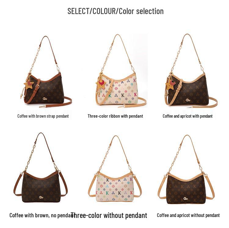 Stylish Tri-Color Crescent Crossbody Bag for Women - New, Versatile, Fashionable & Exquisite Design for Commuting & Outdoor Use
