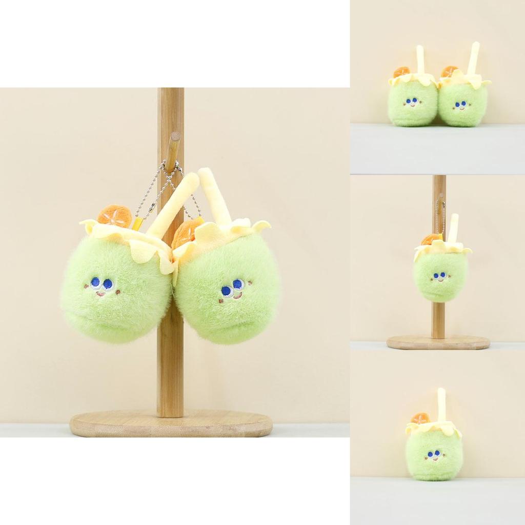 Adorable Milk Tea Cup Plush Toy Keychain Cute Doll For Backpack Or Purse Decoration