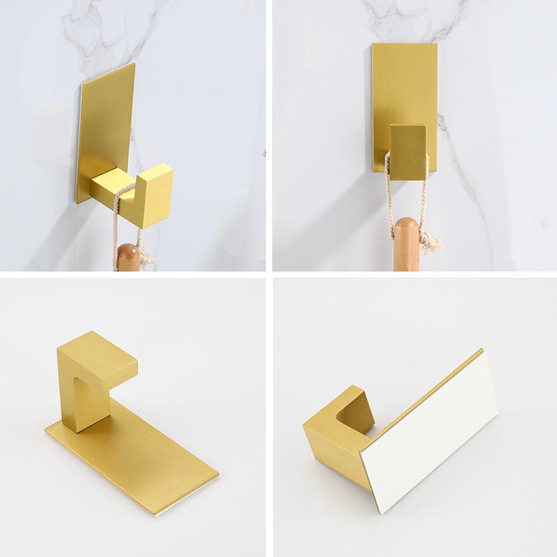 Перфорированная матовая золотая вешалка для полотенец, держатель и крючок из нержавеющей стали, аксессуары для ванной комнаты, черная вешалка для полотенец, комплект фурнитуры для ванной