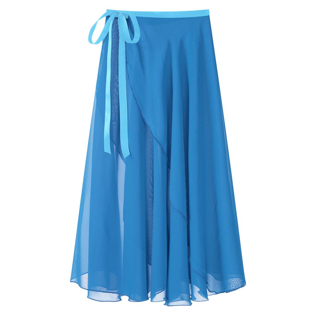 Ladies Professional Ballet Dance Wrap Skirt Chiffon Adult Asymmetrical Skirt Modern Dance Training Accessories